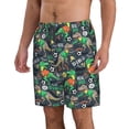 thumbnail image 2 of Balery Dinosaur Plays Soccer Traje de Baño Estilo Hawaiano para Hombre, Shorts de Secado Rápido con Bolsillos-Medium, 2 of 6