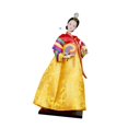 thumbnail image 2 of Muñeca Hannok coreana, figurita de muñeca de , decoración del hogar, adorno coreano coleccionable de pie a mano de 30 cm para mesa, estante, 2 of 9
