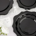 thumbnail image 3 of 100 PCS Black Disposable Plates for 50 Guests, Scalloped Plastic Plates Include 50 Dinner Plates and 50 Dessert Plates for Party, Wedding, Graduation and Father's Day, 3 of 14
