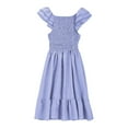 thumbnail image 5 of Gamivast Girls Tulle Dress Ruffle Short Sleeve Fluffy Summer Tutu Dress A-Line Flowy Birthday Party Midi Dress Blue 3T Vestidos De Verano Para Niña, 5 of 8