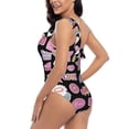 thumbnail image 5 of Yiaed Elements Print Women One Piece Swimsuits Tummy Control One Shoulder Bathing Suits Pattern Ruffle Swimwear-Medium, 5 of 8
