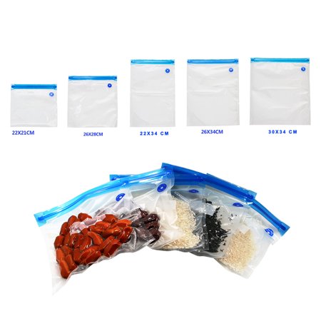 5pcs Set Vacuum Storage Bags Transparent Space Saver Seal Bag For