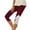 Wine, variant on Stamzod Yoga Pants Women Capri Leggings Summer Solid Color Elastic Waist Lace Cropped Pants Casual Slim Fit Stretch Plus Size Capris for Women Gray M