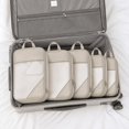 thumbnail image 5 of Packing Cubes Compression, Beige 5 Piece Set Travel Luggage Organizers for Suitcase Carry on, 5 of 6