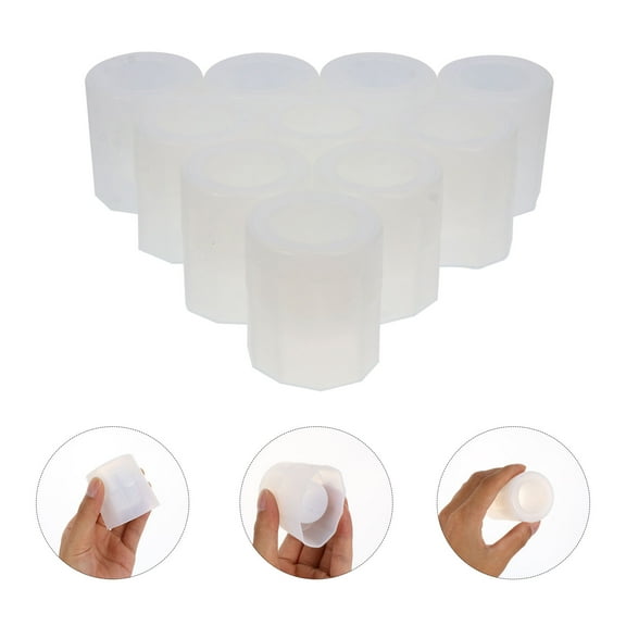 BESTOYARD Wine Glass Molds Silicone 1 Set 10Pcs 2In Round Hole