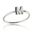 thumbnail image 1 of Sterling Silver Letter M Stacking Ring Band, Sizes 5, 6, 7, 8, 9, 10 (10), 1 of 10