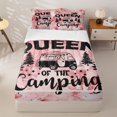 thumbnail image 2 of Erosebridal Happy Camping Themed Zipper Full Size Comforter Sets with Fitted Sheet and 2 Pillowcases, Retro Lodge Cabin Zipper Bedding Set, 2 of 7