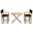 thumbnail image 1 of Bamboo BS1035 2 Chaise de Réalisateur Noire et Ensemble de Table Ronde & 44; 34 x 23 x 19 Po., 1 of 1