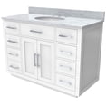 thumbnail image 4 of Dreamline VFDX482234RWMWH Dexterity 48" Free Standing Single Basin Vanity Set - White, 4 of 7
