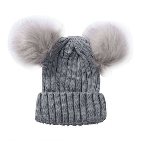 

Felcia Baby Winter Warm Hat Kids Knit Hat Beanie Cap With Pompom Ball