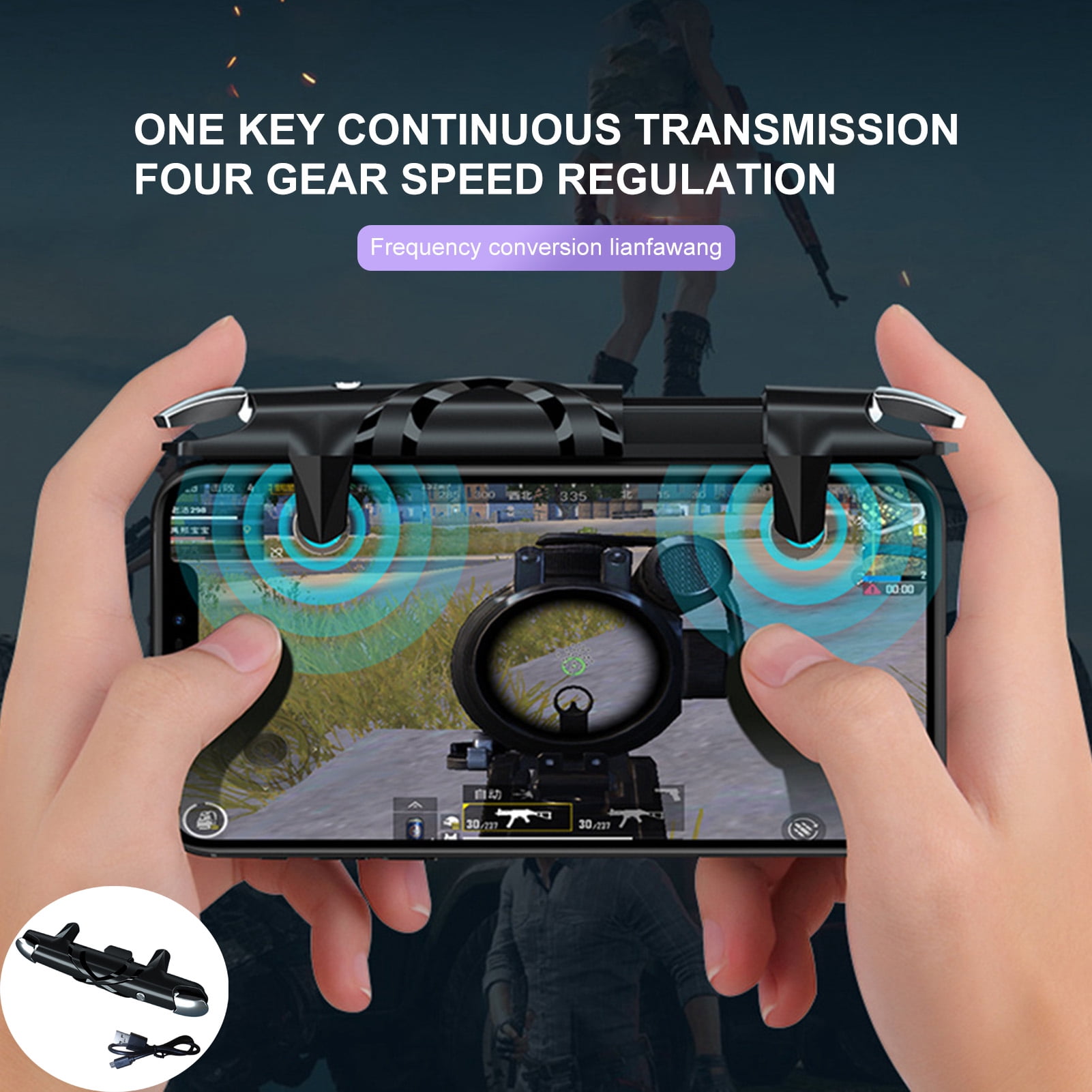 Cheers Us G5 Fully Mobile Game Triggers Phone Gaming Controller Without Screen Blocking For Pubg Knives Out Rules Of Servival Walmart Com