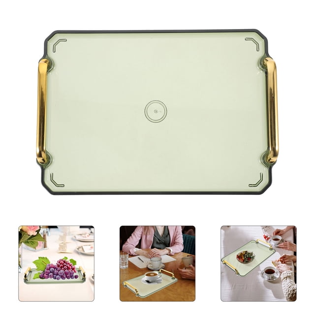 FOMIYES Decorativa Verde De PP Para Snacks Y Almacenamiento De Con Asa Para Café