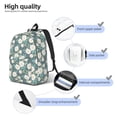 thumbnail image 5 of Balery Flower Vintage Canvas Backpack for Men and Women - Large Capacity, Durable Travel Laptop Bag for School, Work, Hiking, and Outdoor Activities, 5 of 7