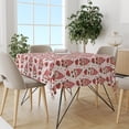 thumbnail image 2 of XAJAT 70‘‘x90'' Pink Rectangle Tablecloth, Cotton Linen Table Covers With Cartoon Prints, 2 of 4
