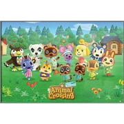 Animal Crossing: New Horizons - Framed Gaming Poster (Character Line-Up) (Silver Aluminum Frame)