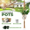 thumbnail image 5 of Sorbus Macrame Plant Hanger (6 Pack) Indoor Outdoor Hanging Plant Pots Cotton Rope, Elegant for Home, Patio, Garden (Brown), 5 of 7