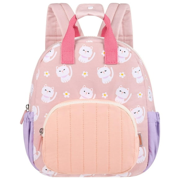 Mochila infantil GAGAKU para niñas de 2 a 5 años con estampado de gato rosa
