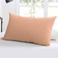 thumbnail image 5 of Peach Fuzz Throw Pillow Covers, Modern Pure Peach Fuzz Soft Breathable Pillow Cases with Invisible Zipper for Sleeping, Queen Size Pillowcases for Couch Bed Sofa Chair 20x30 Inches, 5 of 6