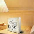 thumbnail image 3 of Zomyto 5x5 In Inspirational Bible Verse 1 Corinthians 13:13 Faith Hope and Love Wooden Box Sign, 3 of 7