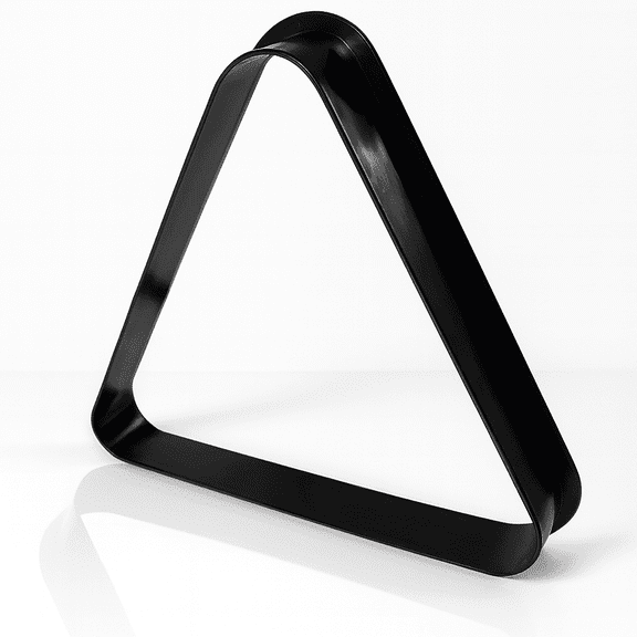 DREAMCO SUPPLIES Black Plastic Billiard Pool Ball 8-Ball Triangle Rack Fits 2-1/4 Inch Balls