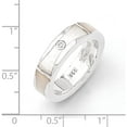 thumbnail image 3 of Sterling Silver Ss White Ice .01Ct Diamond And Mop Ring (Size 7) Made In Thailand qw150-7, 3 of 5