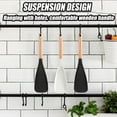 thumbnail image 3 of 4Pack Silicone Spatula Spoon for Cooking and Baking, Heat Resistant Flexible Non-Stick Kitchen Utensil with Ergonomic Wooden Handle, Cooking Spoon for Flipping, Scraping, Mixing, and Food Prep, 3 of 8