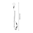 thumbnail image 3 of 6 cordones de alambre de acero en espiral: llaveros antipérdida con espiral - Correa de seguridad retráctil con resorte elástico para teléfono móvil, herramientas y actividades al aire libre, 3 of 7