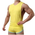 thumbnail image 2 of Ensemble de Shorts de Sport Décontractés pour Homme, Col Rond, Couleur Unie, 2 of 4