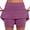 Purple, variant on Women's Mid Waist Skort with Pockets | Active Casual Two Piece Shorts Skirt plus Size Casual Pants for Women 4x-5x Leggings Flare Womens plus Size Casual Pants 3x Top and Pants Set Women Two