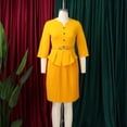 thumbnail image 4 of AURA Plus Size Elegant Three Quarter Sleeve Pleated A Line Office Dress with Belt 2025 Summer High Waist Bodycon Midi Dress, 4 of 10