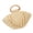 Beige, variant on Handcraft Crochet Seashells Purse with Wooden Handle Summers Woven Handbag Small Shell Shoulder Bag Beach Bag