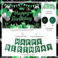 thumbnail image 7 of Green and Black Birthday Party Decorations Men Women, Happy Birthday Backdrop with Glitter Cake Topper, Happy Birthday Banner, Printed Balloons for Boys Girls He or She Adults Birthday Party Supplies, 7 of 7