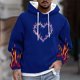 thumbnail image 1 of Sudadera con capucha para hombre, informal, a la moda, con estampado, con cordón, de manga larga, de poliéster, 1 of 5