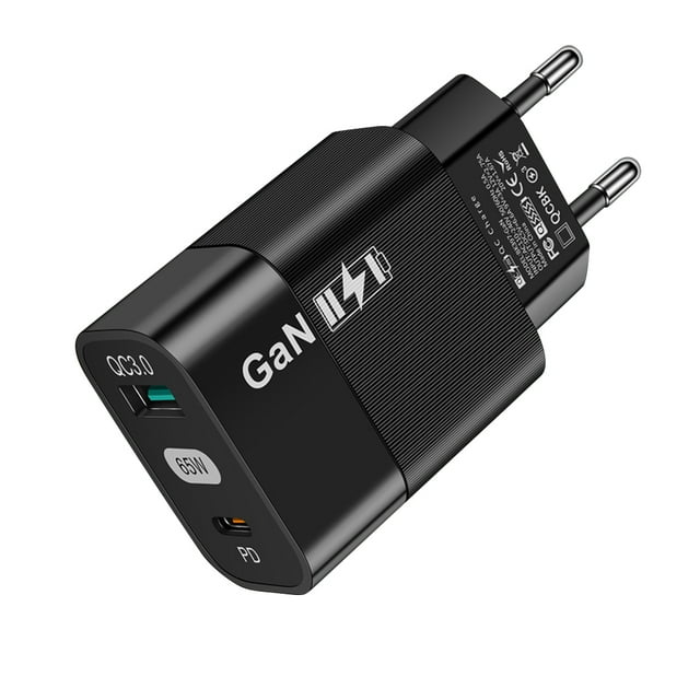 Cargadores de pared GaN de 65W Cargador ligero Teléfono celular para Huawei Xiaomi Samsung FLhrweasw El nuevo