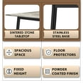thumbnail image 4 of LeisureMod Zayle Modern Dining Table with a Sintered Stone Rectangular Wide Tabletop and Steel Base for Kitchen and Living Room (Deep Grey, 71" Wide), 4 of 9