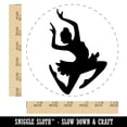 thumbnail image 2 of Graceful Ballerina Leaping Self-Inking Rubber Stamp Ink Stamper - Black Ink - Large 1-1/2 Inch, 2 of 7