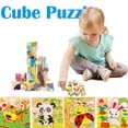 thumbnail image 2 of Juguetes 9 piezas Juego de rompecabezas educativo temprano para aprender juguetes para niños Rompecabezas de bloques de madera grandes Papel, 2 of 6