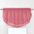 thumbnail image 2 of Collections Etc Stylemaster Elegance Sheer Voile Ascot Valance, 60" X 24", Claret, 2 of 4