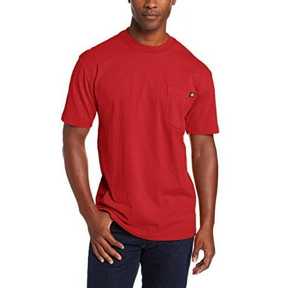 Dickies Men's Big-Tall Heavyweight Crew Neck Short Sleeve Tee, English Red, 3X-Large/Tall