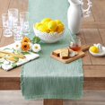 thumbnail image 4 of Design Imports DII Jadeite Basket Fringe Table Runner 72'' x 14.5'' Cotton Classic Stripe, 4 of 4