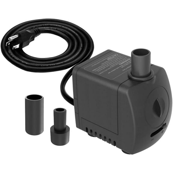 Submersible Pump 150GPH (550 L/H 9.5W) Ultra Quiet with Dry Burning Protection 4ft High Lift for Fountains, Hydroponics, Ponds, Aquariums & More……