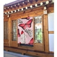 thumbnail image 2 of XMXY Japanese Doorway Curtain Noren, Red White Butterflies Pink Background Door Closet Curtain Panel, Room Dividers Privacy Tapestry, 34 x 56 Inches, 2 of 7