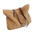 thumbnail image 2 of Straw Woven Tote Bag for Women Large Capacity Shoulder Bag Summer Beach Vacation Travel Handbag, 2 of 7