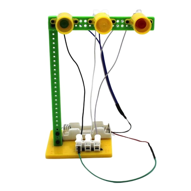 de experimentos científicos físicos DIY, lámparas de tráfico, estudio de física, ensamblaje electrónico, proyectos de juguetes para niños, regalos perfke Juguetes de bricolaje de circuito físico
