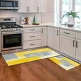 thumbnail image 4 of Yellow Grey Kitchen Rug Mat Set 2 Piece Abstract Art Painting Kitchen Floor Mats Non Slip Washable Kitchen Rugs Yellow Kitchen Decor, 4 of 5
