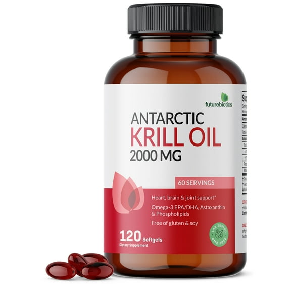 Futurebiotics Antarctic Krill Oil Astaxanthin 2000mg, Non GMO,120 Softgels