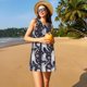 thumbnail image 3 of Balery Sloths Dancing Vestidos de verano para mujer con estampado: vestido holgado sin mangas, vestido playero informal y cómodo para días calurosos., 3 of 7