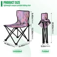 thumbnail image 3 of 600D Oxford Camping Chair Portable Foldable Chair Supports 220 lbs for Picnic, Fishing, Backpacking Beautiful Pink Hummingbird, 3 of 8