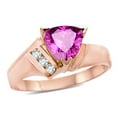 thumbnail image 3 of Star K � Created Pink Sapphire Trillion Triangle Contemporary Modern Designer Ring, 3 of 9