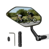 Homieway Bike Mirror for Handlebar, HD Bar End Bicycle Mirror, Anti-glare Glass for Handlebar Rearview Mirror Multi-Angle Adjustable, Left